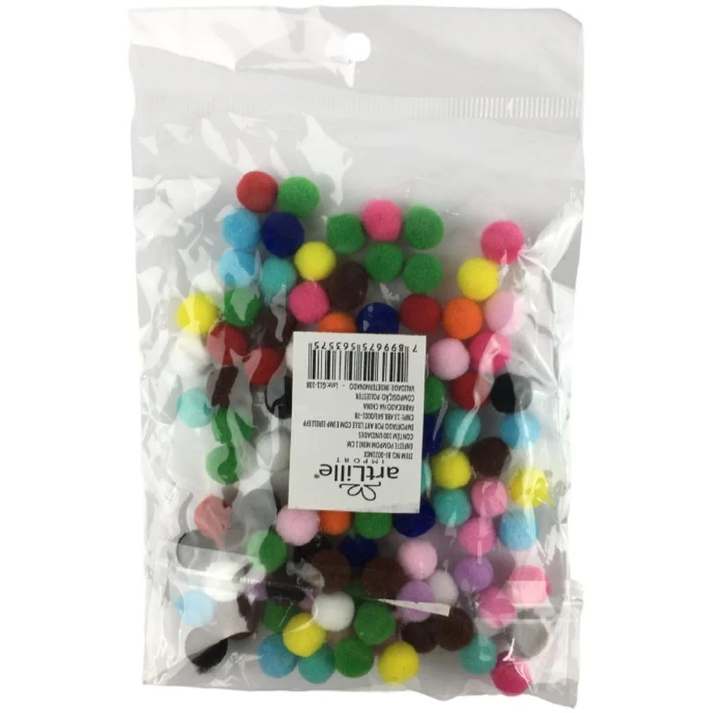 Aviamento Pompom Multicolor.2 10Mm C/100Unid. Art Lille (Pacote) - imagem 3