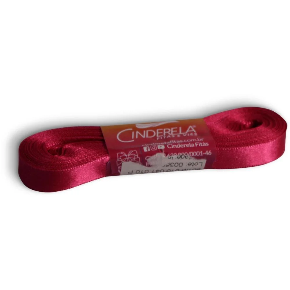 Fita De Cetim 10Mm 10M. Pink Cinderela (Unidade) - imagem 2