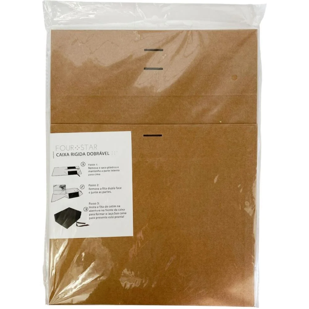 Caixa Para Presente Com Tampa Rigida Dobr. Kraft 33X25X12Cm Art Lille (Unidade) - imagem 4