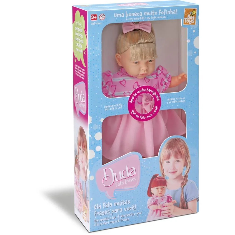 Boneca Com Mecanismo Duda Fala Frases 38Cm (S) Bee Toys (Unidade) - imagem 4