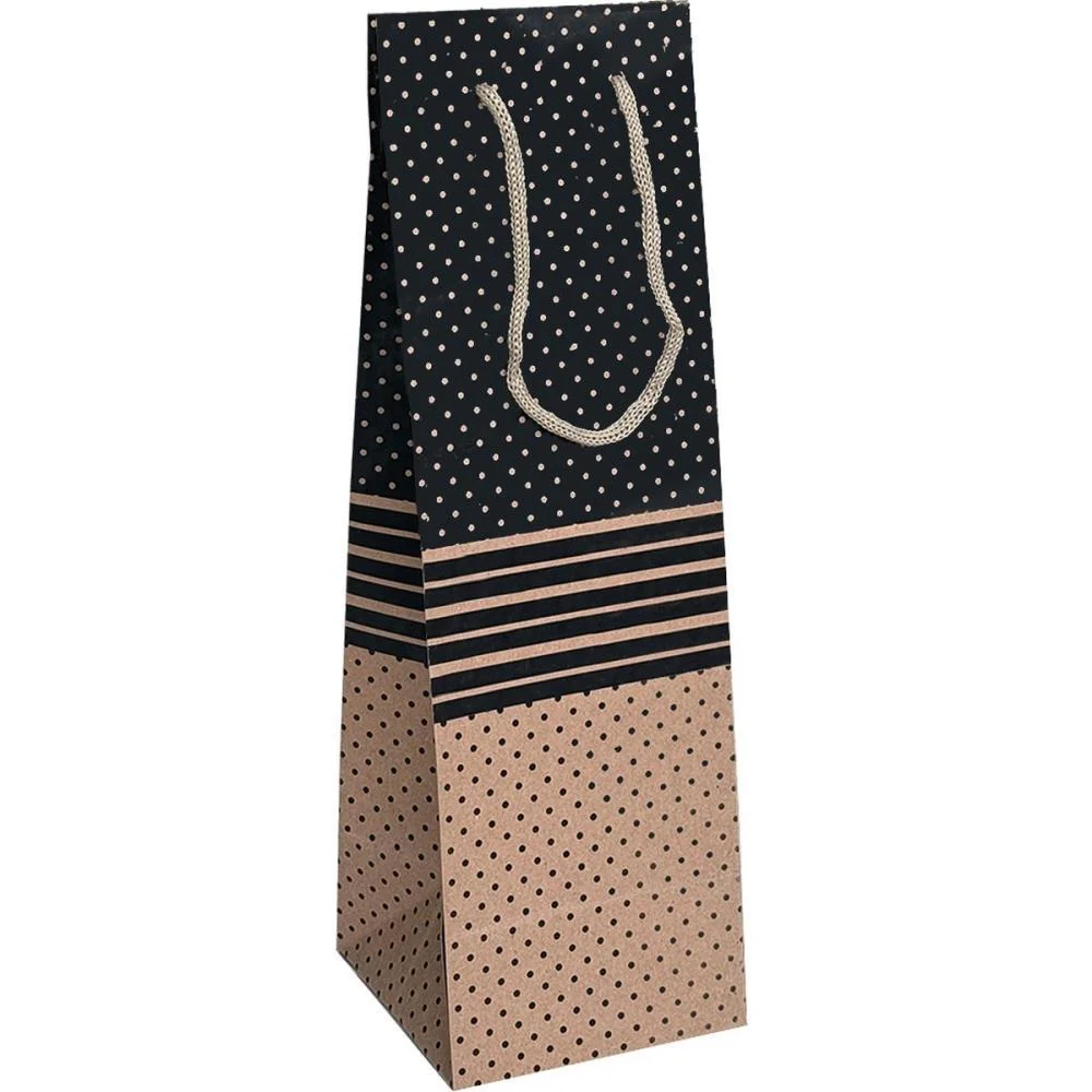 Embalagem Para Garrafa Sacola Kraft Dec.11X35X11Cm(S) Cristina (Pct.c/10) - imagem 4