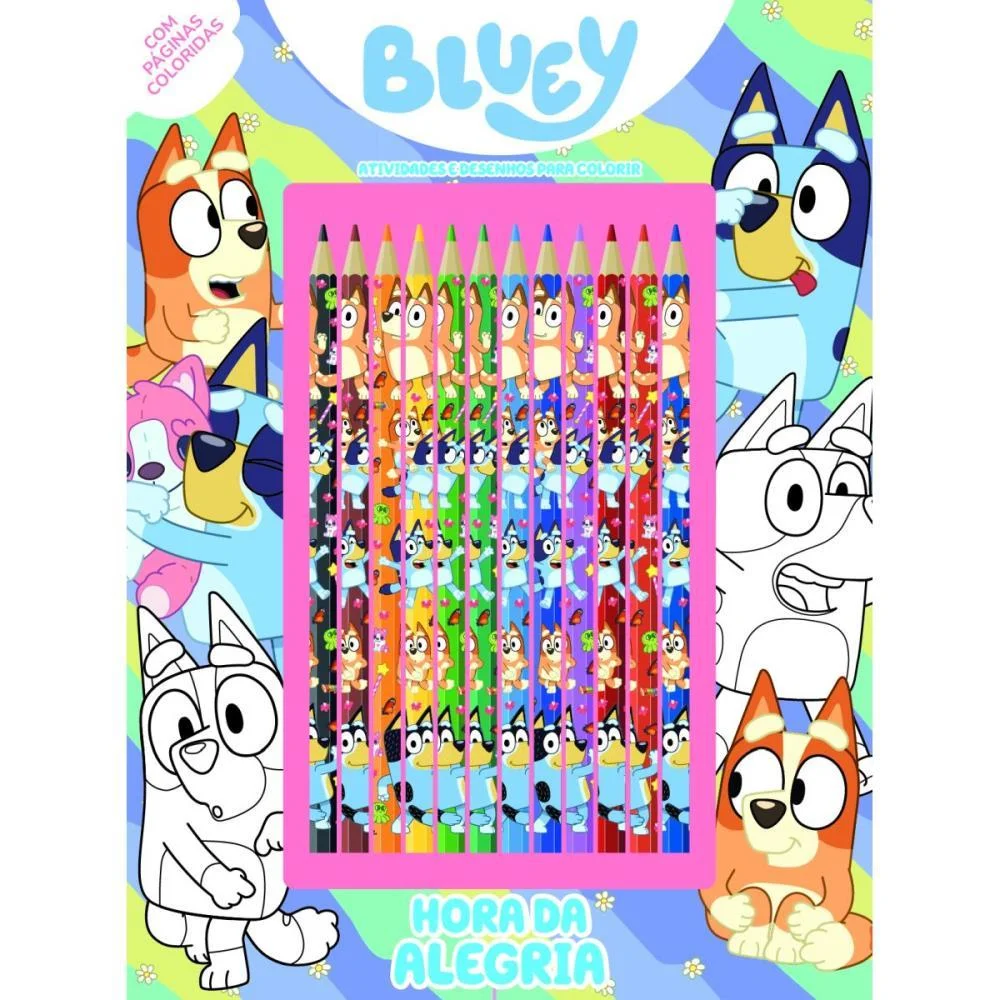 Livro Infantil Colorir Bluey Hora Da Alegria C/Lapis Online Editora (Unidade) - imagem 3