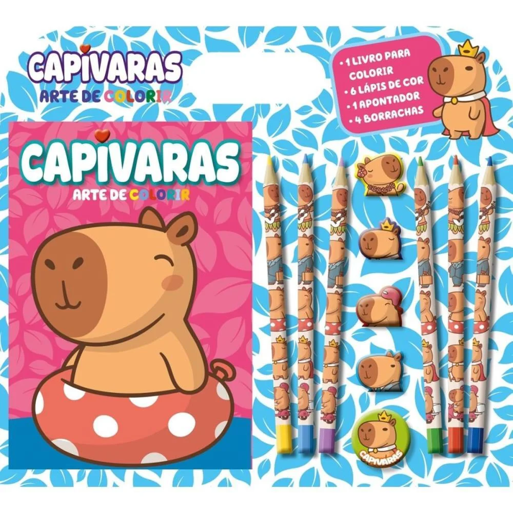 Livro Infantil Colorir Capivaras Kit Arte P/Colorir Online Editora (Unidade) - imagem 2