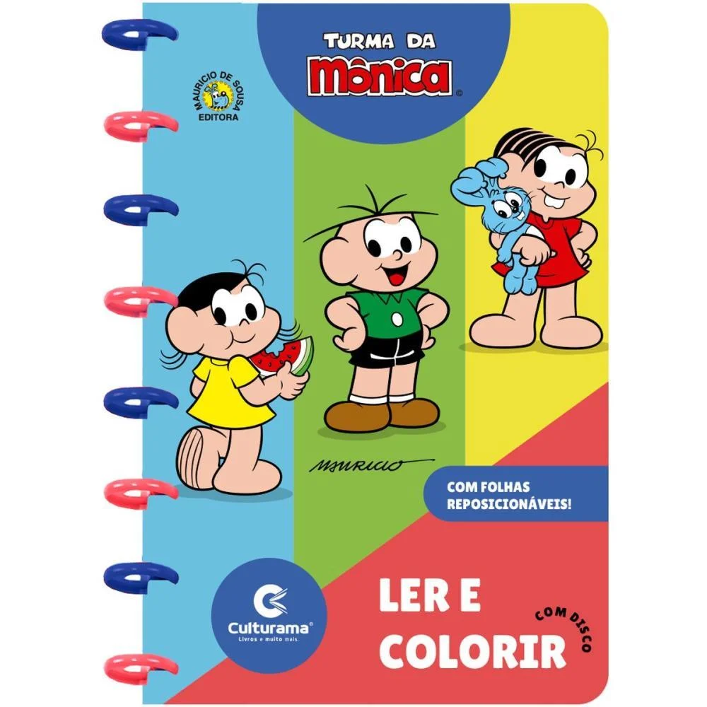 Livro Infantil Colorir Ler E Colorir Disco T.monica Culturama (Unidade) - imagem 5