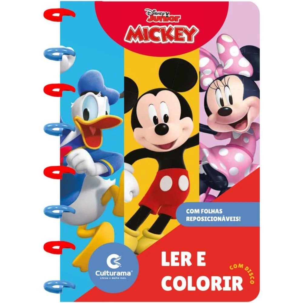 Livro Infantil Colorir Ler E Colorir Disco Mickey Culturama (Unidade) - imagem 2