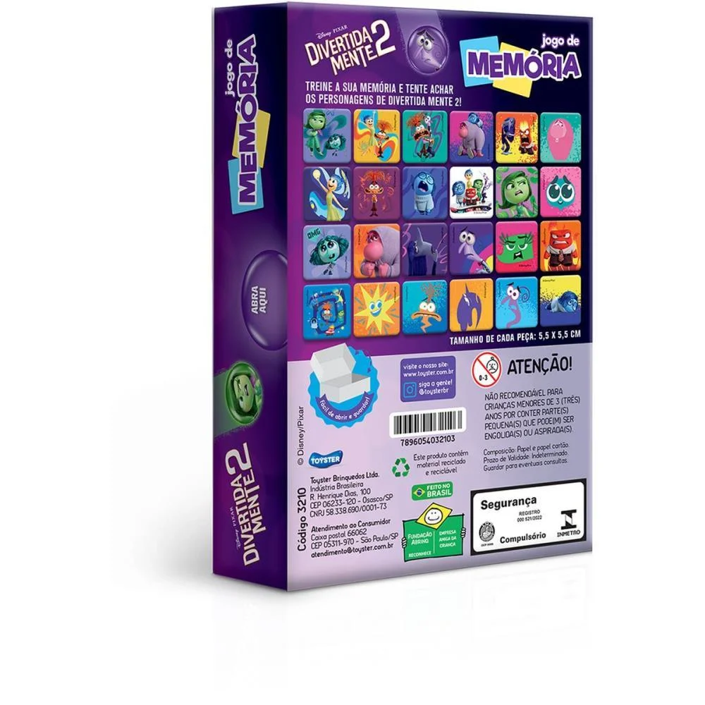 Jogo Da Memoria Divertidamente 2 Toyster (Unidade) - imagem 7