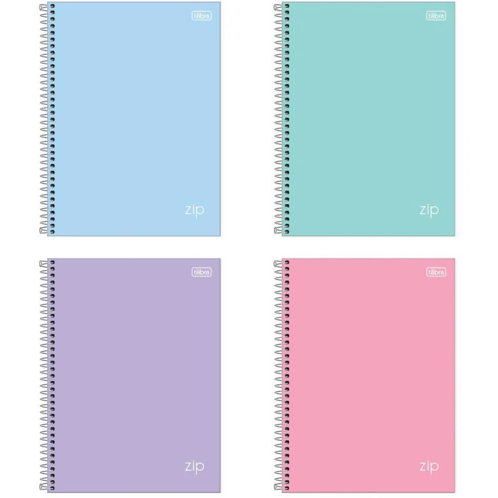 Caderno 10X1 Capa Dura Zip Colors 160Fls. Tilibra (Pct.c/04)