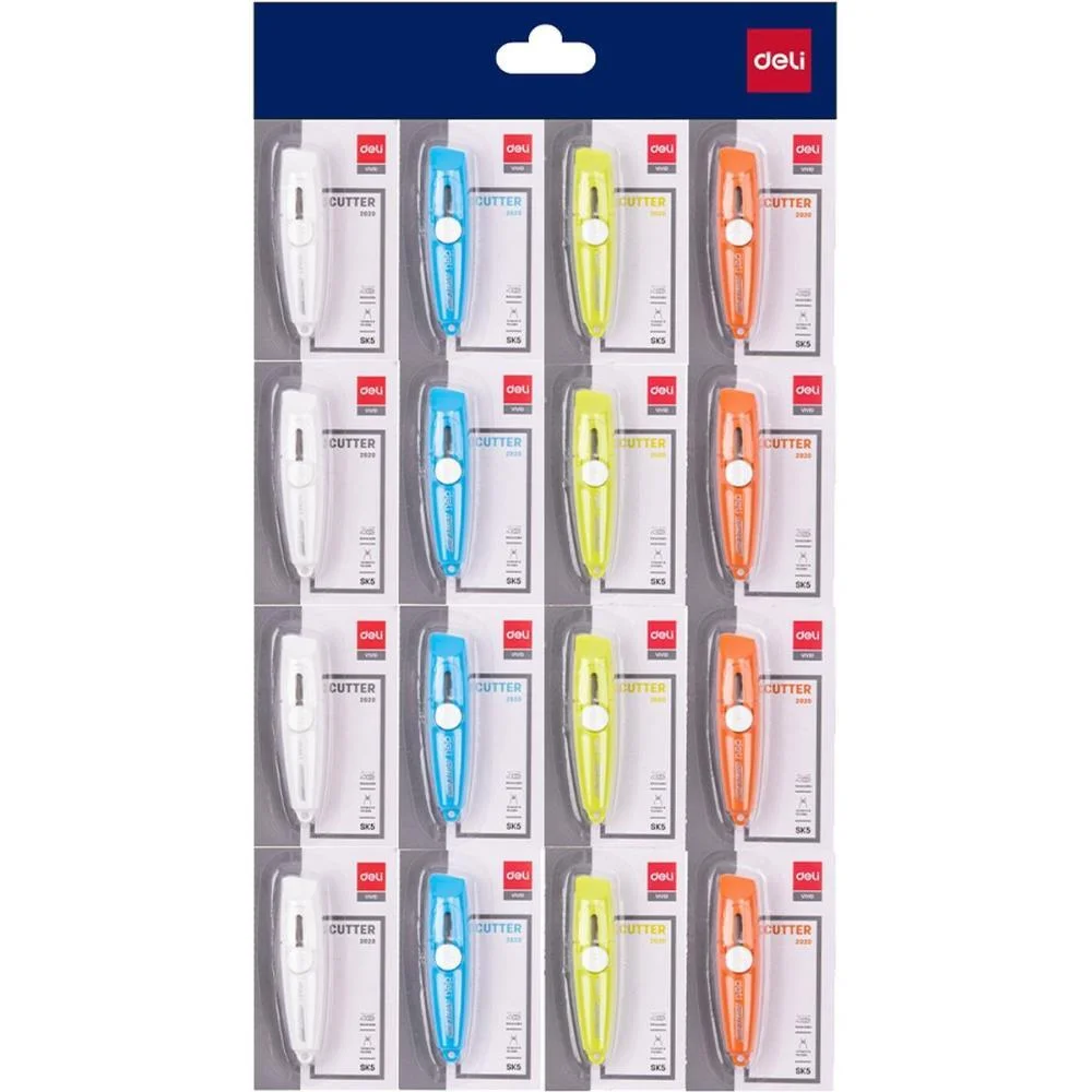 Estilete Estreito 9Mm Mini Lamina Sk5 (S) Deli (Ct.c/20) - imagem 5