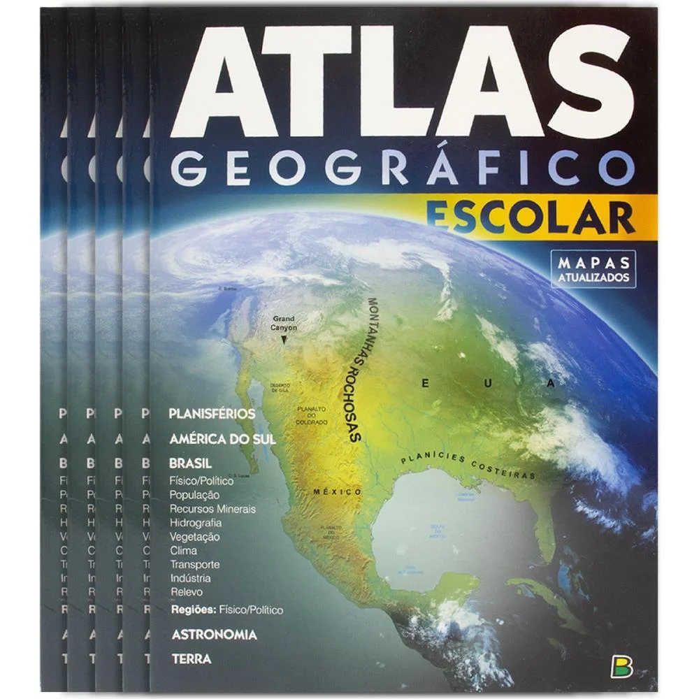 Livro Atlas Geografico Escolar 20X27 32Pg Todolivro (Pct.c/05) - imagem 3