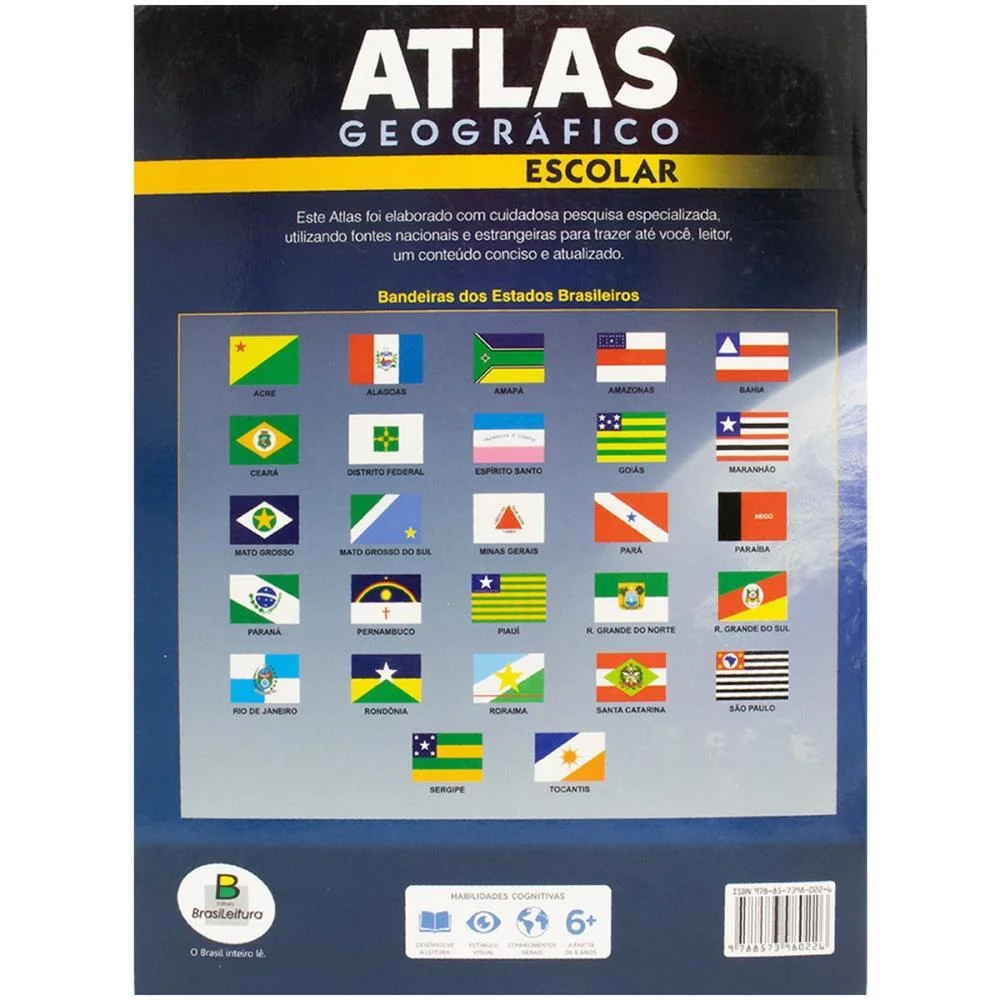 Livro Atlas Geografico Escolar 20X27 32Pg Todolivro (Pct.c/05) - imagem 4