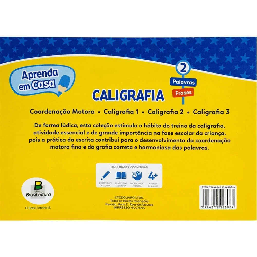 Livro Caligrafia Aprenda Em Casa Vol.2 14Pg Todolivro (Pct.c/10) - imagem 3