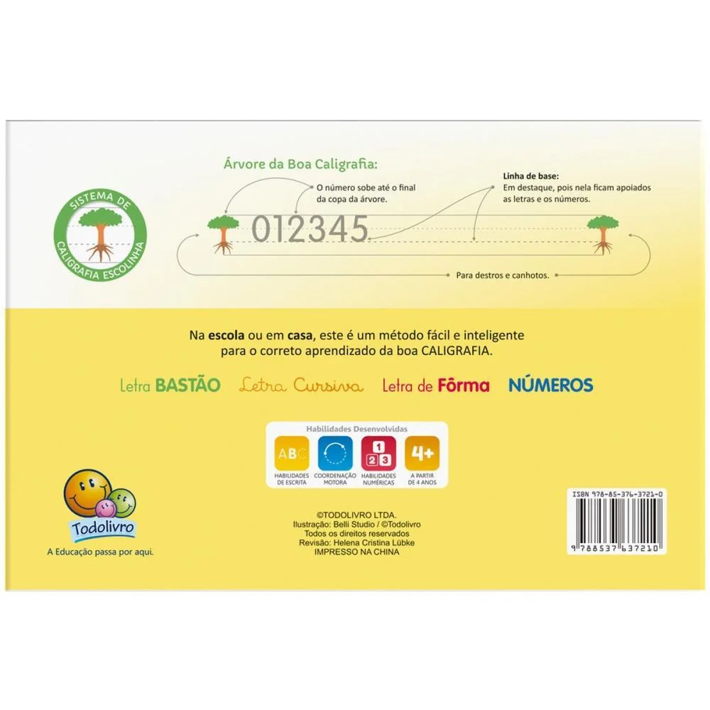 Livro Caligrafia Escolinha Sistema Uv Numeros 3 Todolivro (Pct.c/05) - imagem 3