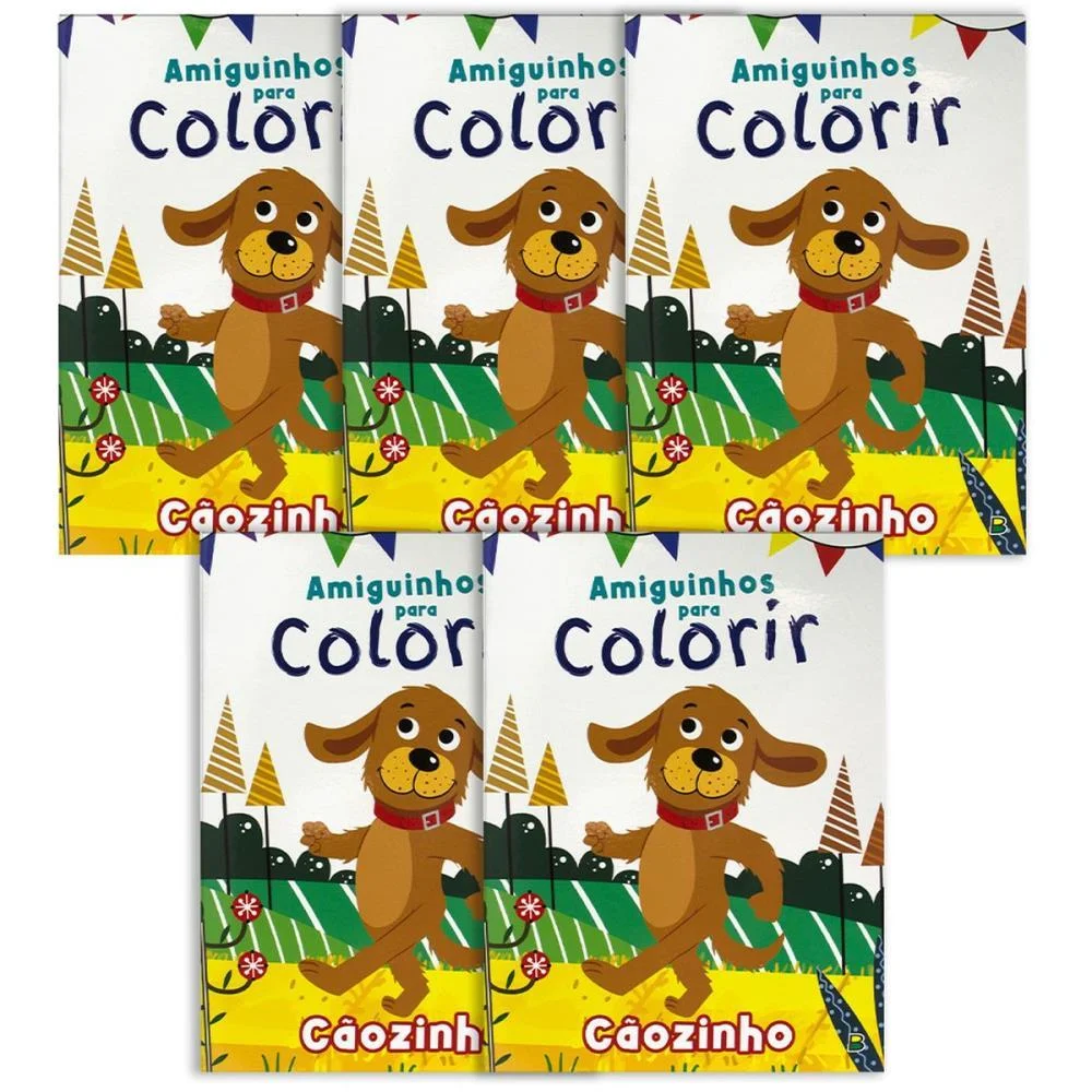 Livro Infantil Colorir Amiguinhos P/Colorir Cao 10P Todolivro (Pct.c/05) - imagem 4