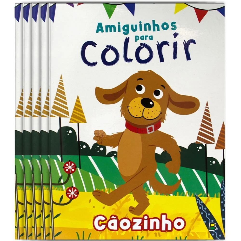 Livro Infantil Colorir Amiguinhos P/Colorir Cao 10P Todolivro (Pct.c/05) - imagem 5