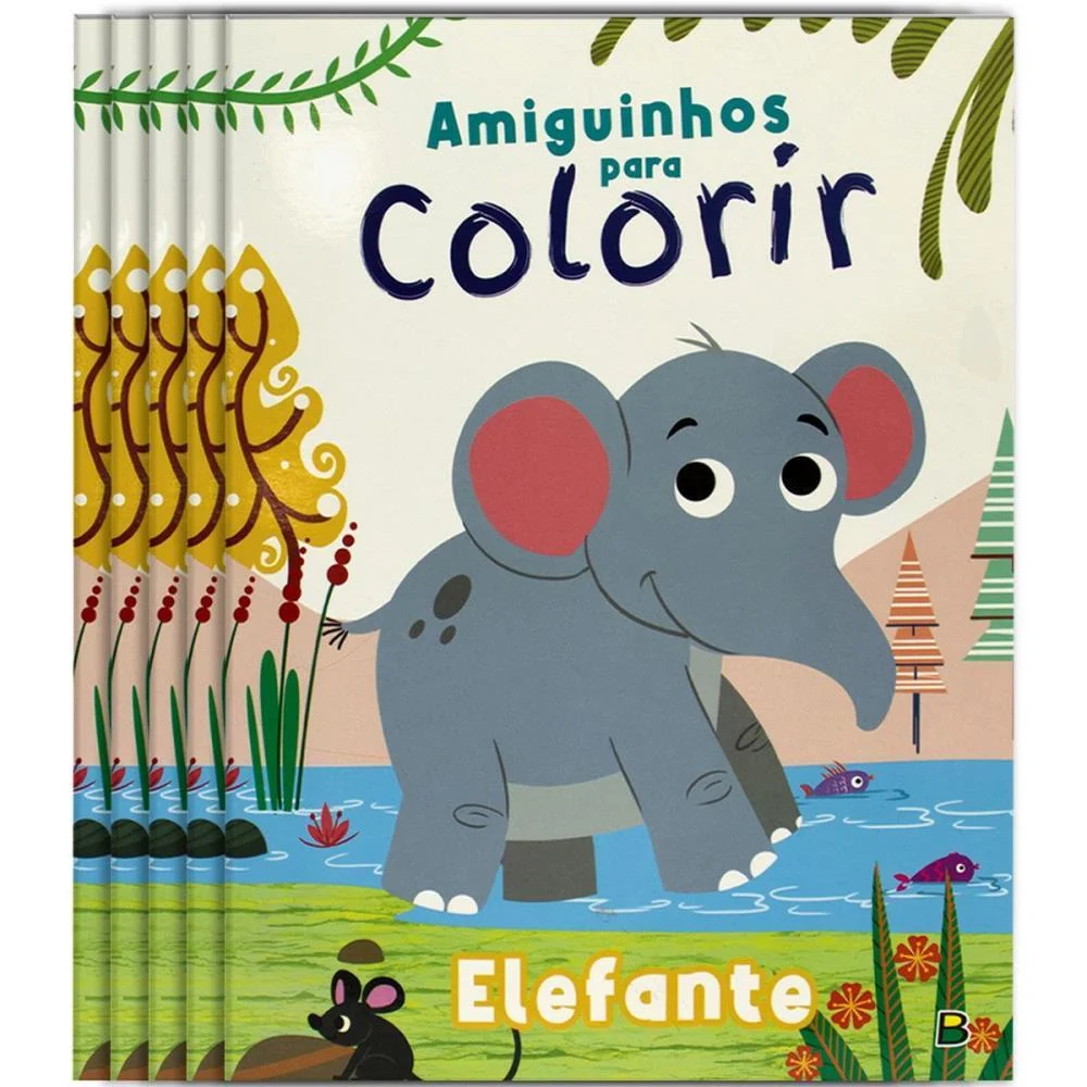 Livro Infantil Colorir Amiguinhos P/Color.elefante 10 Todolivro (Pct.c/05) - imagem 2