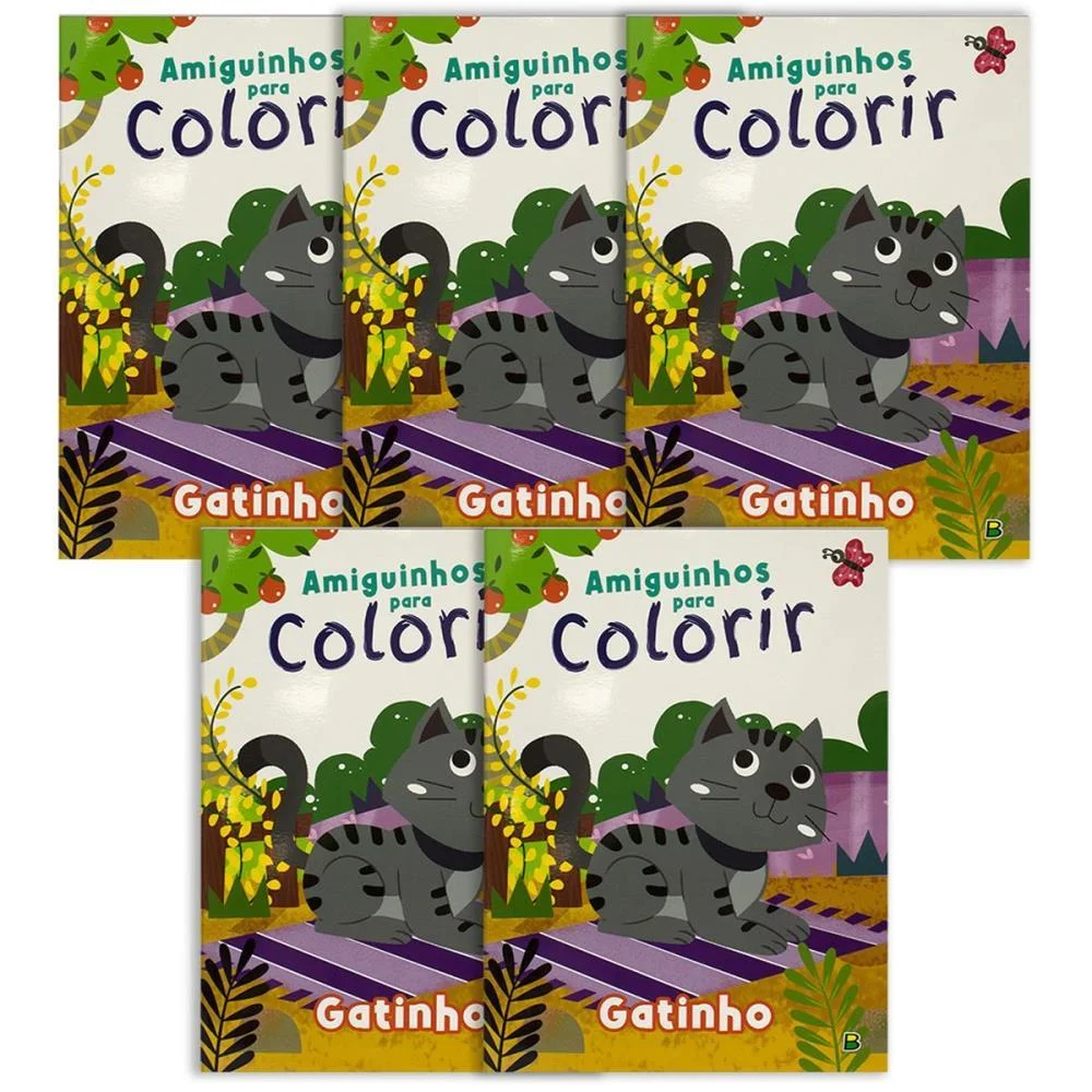 Livro Infantil Colorir Amiguinhos P/Colo.gatinho 10Pg Todolivro (Pct.c/05) - imagem 4