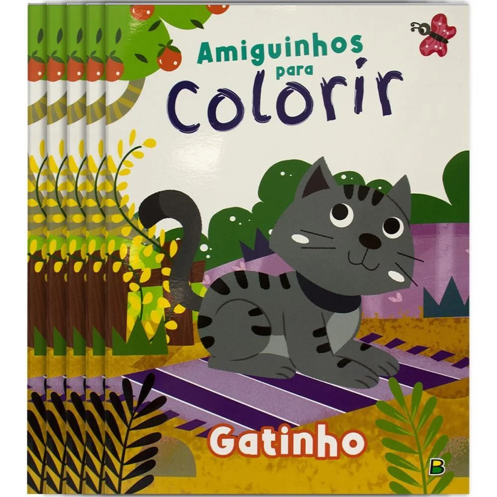 Livro Infantil Colorir Amiguinhos P/Colo.gatinho 10Pg Todolivro (Pct.c/05) - imagem 5