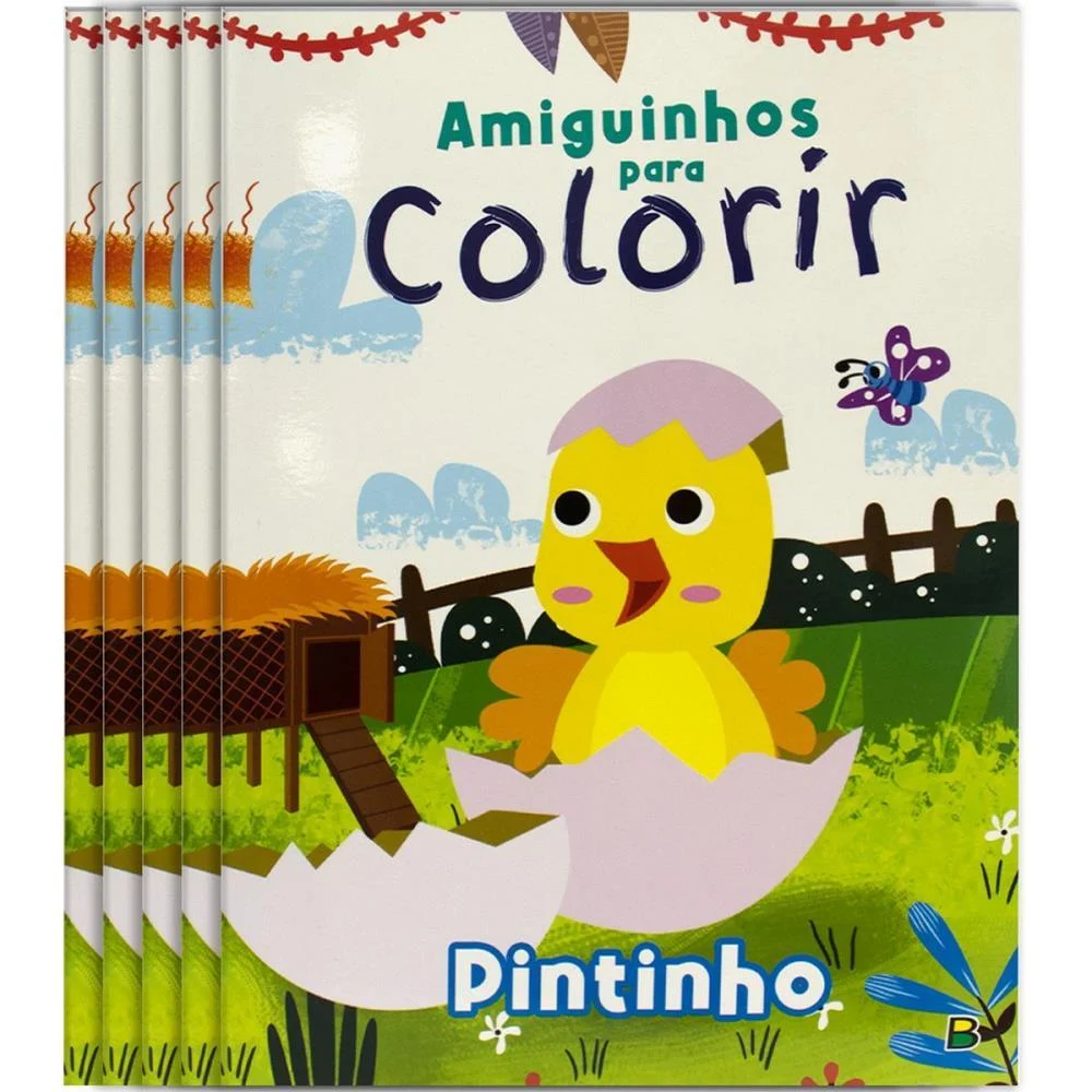 Livro Infantil Colorir Amiguinhos P/Color.pintinho 10 Todolivro (Pct.c/05) - imagem 2