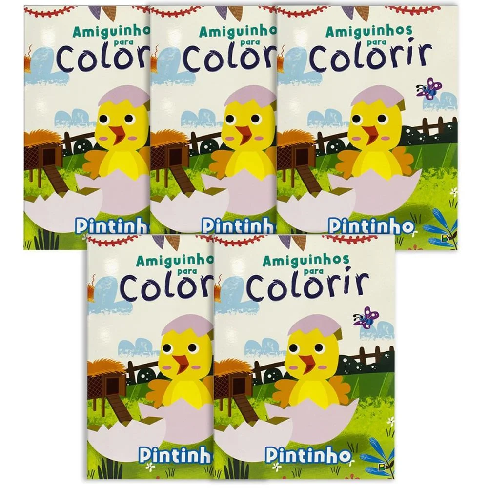 Livro Infantil Colorir Amiguinhos P/Color.pintinho 10 Todolivro (Pct.c/05) - imagem 4