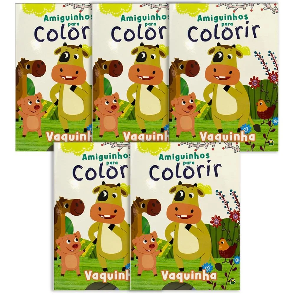 Livro Infantil Colorir Amiguinhos P/Color.vaquinha 10 Todolivro (Pct.c/05) - imagem 4