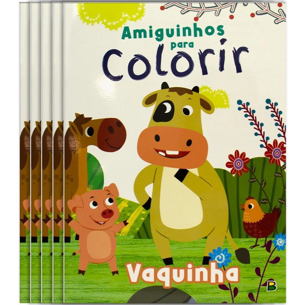 Livro Infantil Colorir Amiguinhos P/Color.vaquinha 10 Todolivro (Pct.c/05) - imagem 5