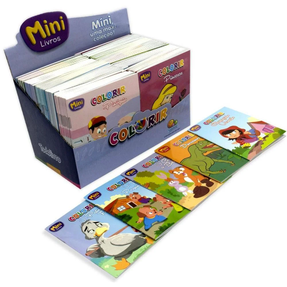 Livro Infantil Colorir Minicolorir 10Titulos Todolivro (Dp.c/100) - imagem 2