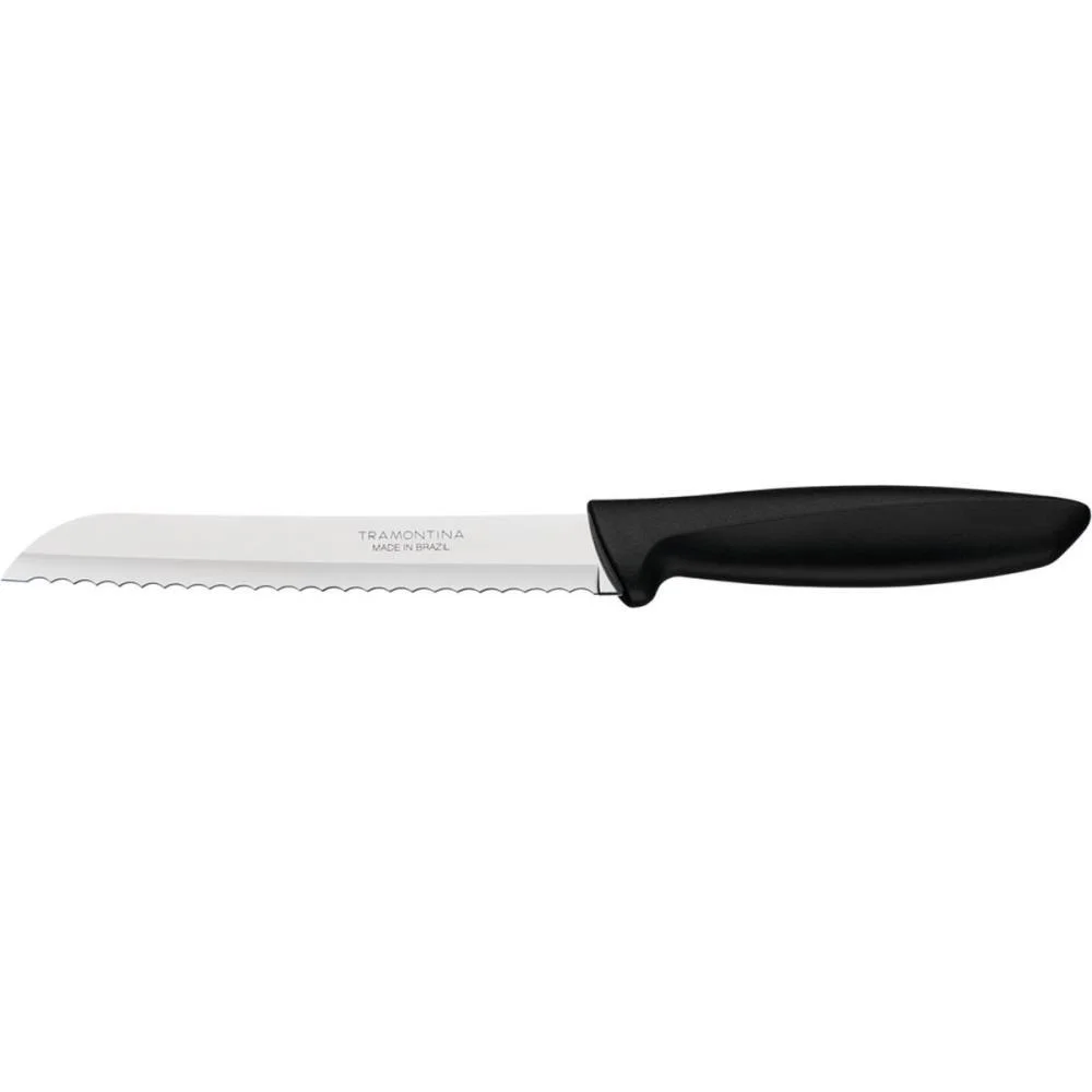 Faca Plenus P/Pao Inox 7 Preto Tramontina (Unidade) - imagem 2