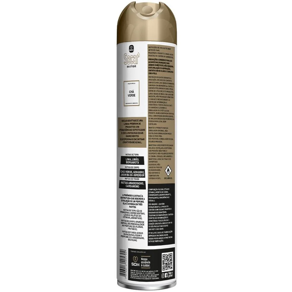 Odorizador De Ambiente Secar Boutique Cha Verde 360Ml Soin (Unidade) - imagem 5