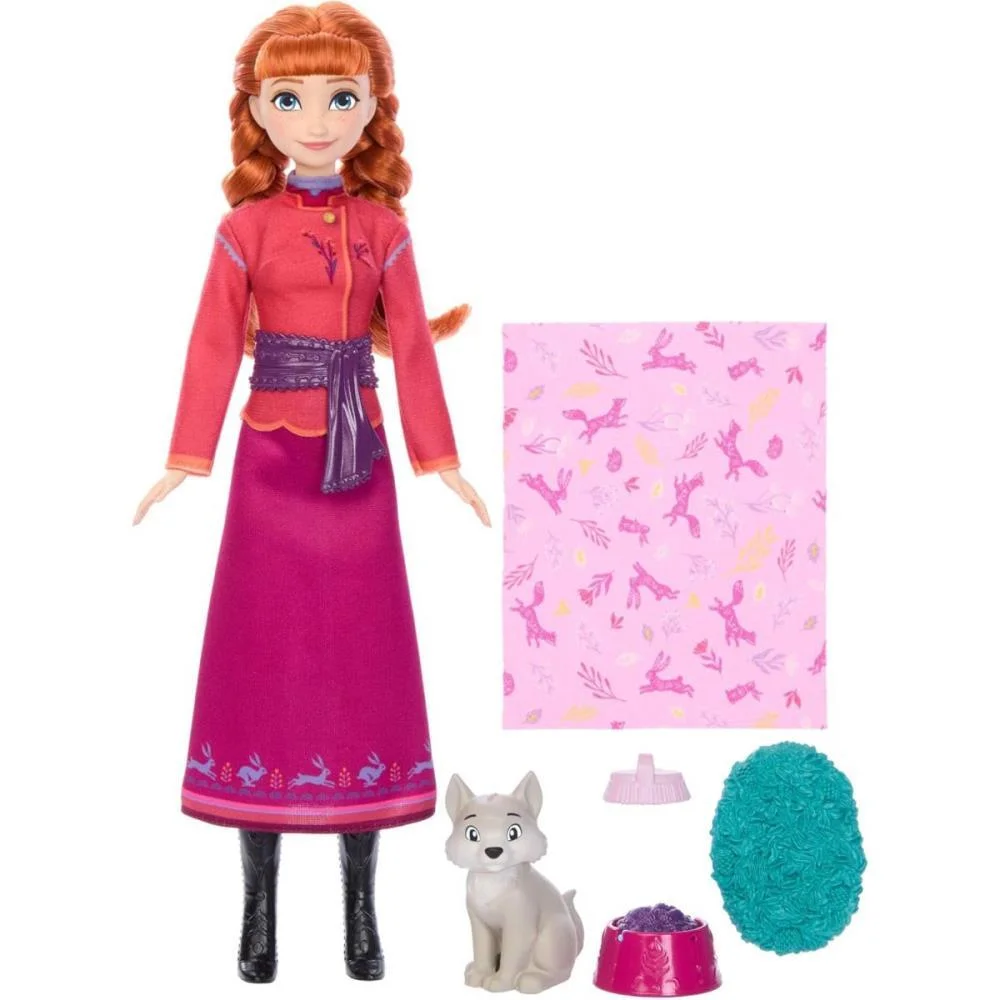 Boneca Disney Frozen Anna Com Bebe Raposa Mattel (Unidade) - imagem 4