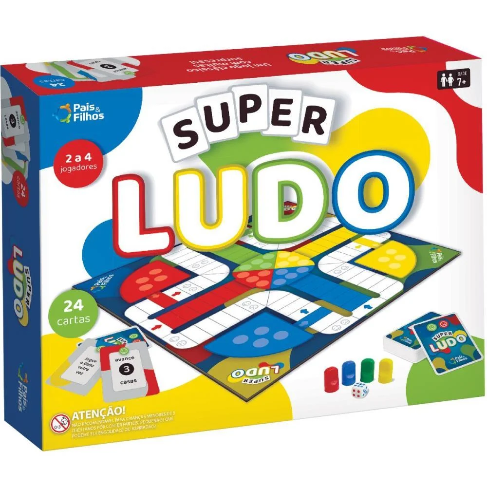 Jogo De Tabuleiro Super Ludo Pais E Filhos (Unidade) - imagem 2