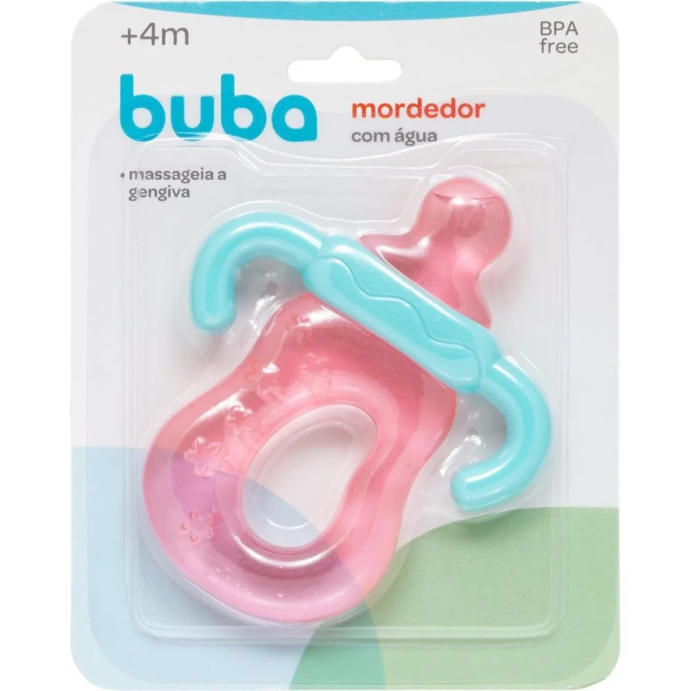 Mordedor Infantil Mamadeira C/Agua Rosa Buba (Unidade) - imagem 5