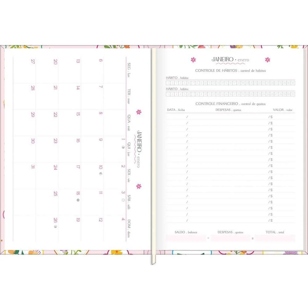 Agenda 2027 Charme Cd Cost 176F 123X166Mm Tilibra (Pct.c/04) - imagem 7