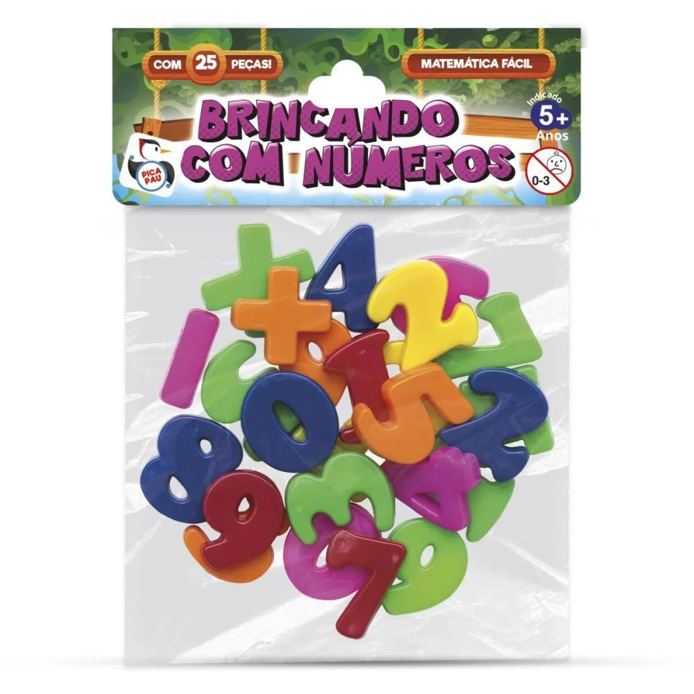Brinquedo Pedagogico Jogo De Numeros 25Pcs Pica Pau (Unidade) - imagem 4