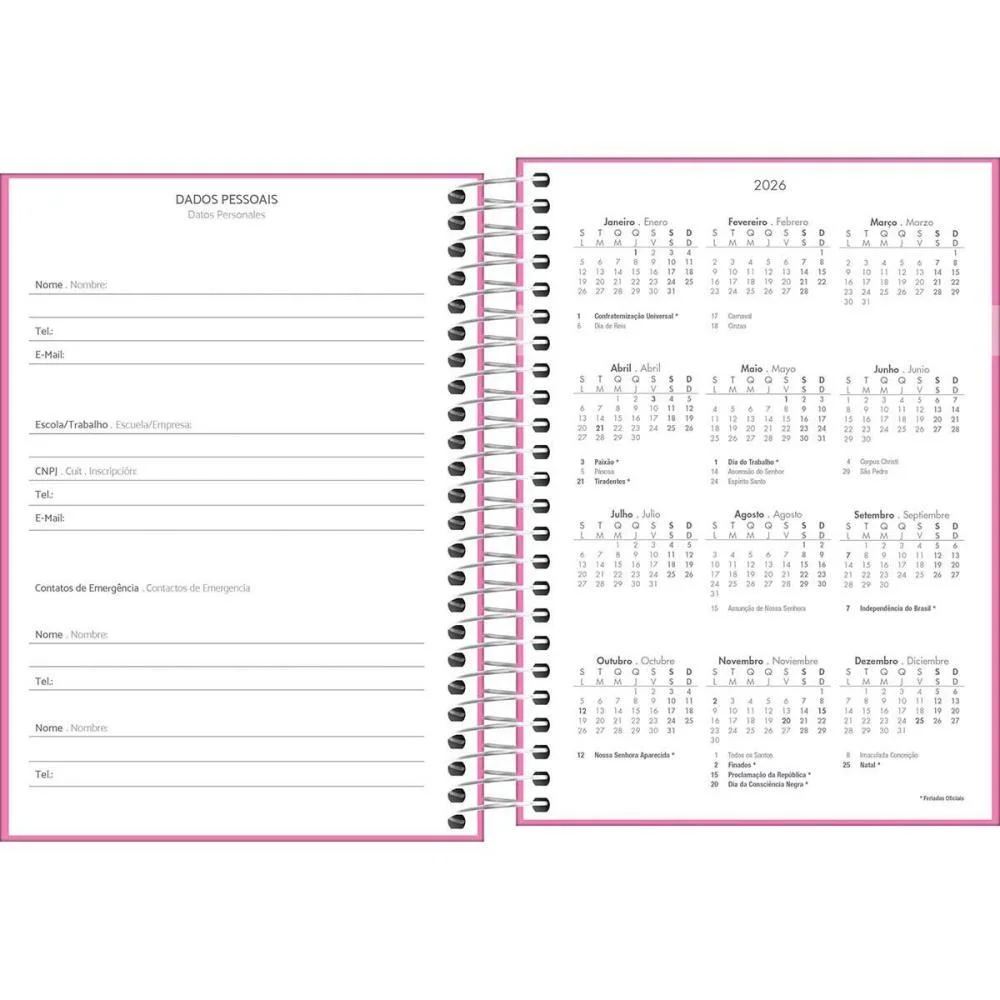 Agenda 2027 D+ Feminina Esp 176F 117X164Mm Tilibra (Pct.c/04) - imagem 6