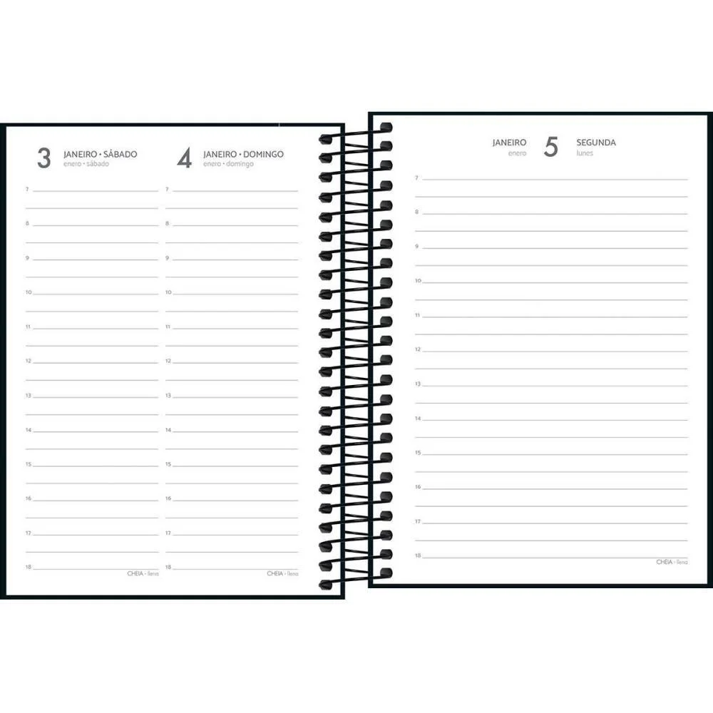 Agenda 2027 Pepper Esp Preta 160F 117X164 Tilibra (Pct.c/04) - imagem 3