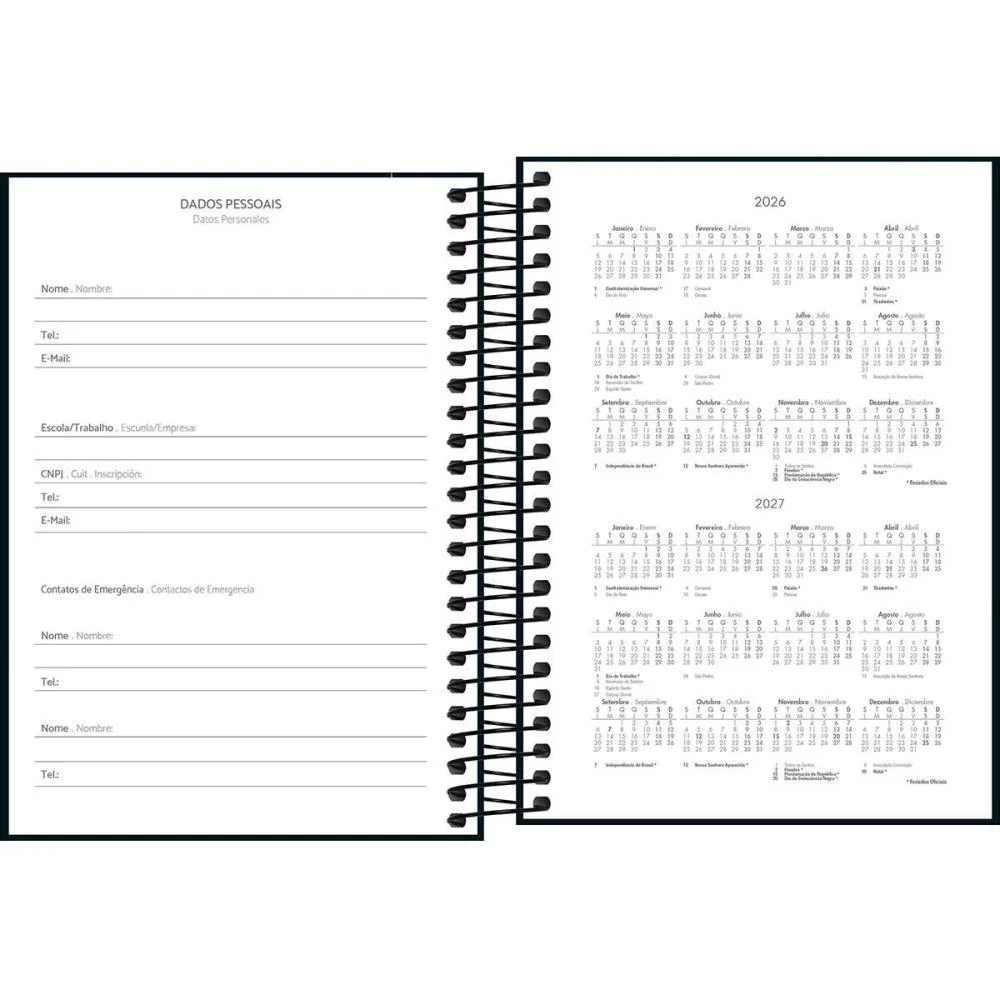 Agenda 2027 Pepper Esp Preta 160F 117X164 Tilibra (Pct.c/04) - imagem 5