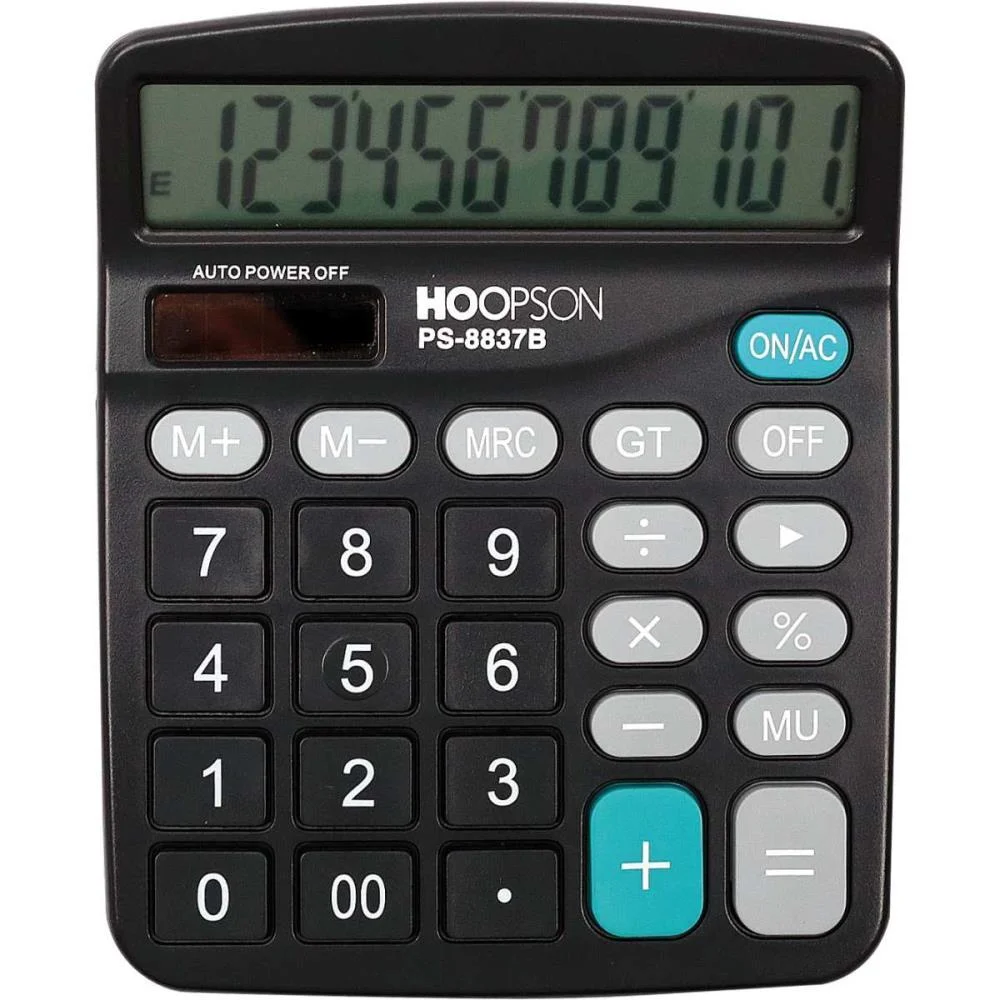 Calculadora De Mesa 12Digitos Pilha Preta Mercoriental (Unidade) - imagem 3