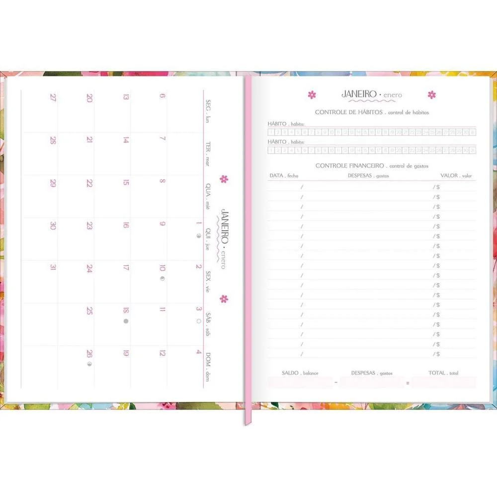Agenda/Planner 2027 Feminine Cd Cost 112F 123X166 Tilibra (Pct.c/08) - imagem 4