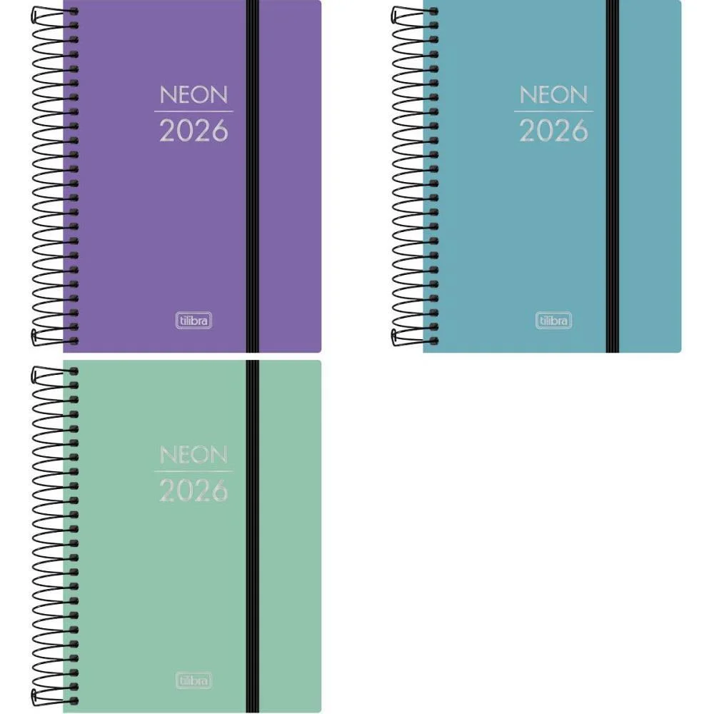 Agenda 2027 Neon Pp Esp 176Fls 117X164Mm Tilibra (Pct.c/05) - imagem 2