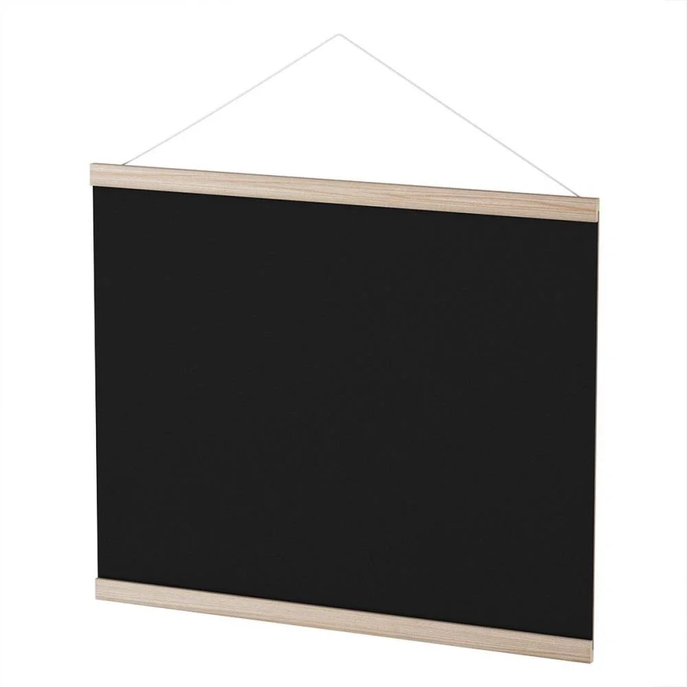Quadro Aviso Moldura Madeira Mural Negro 47X37Cm Souza (Pct.c/05) - imagem 2