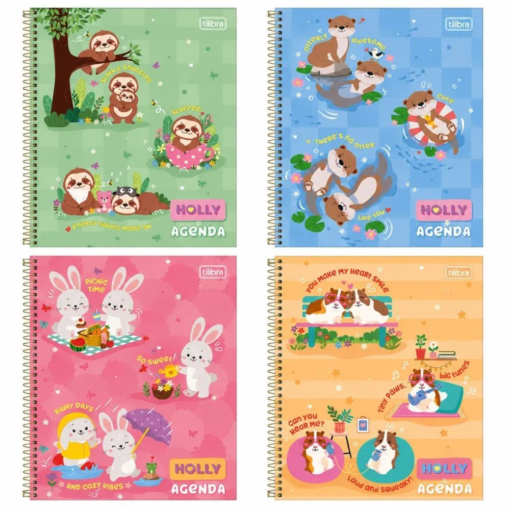 Agenda Permanente Holly Cd Cost 80F 123X166Mm Tilibra (Pct.c/05) - imagem 2