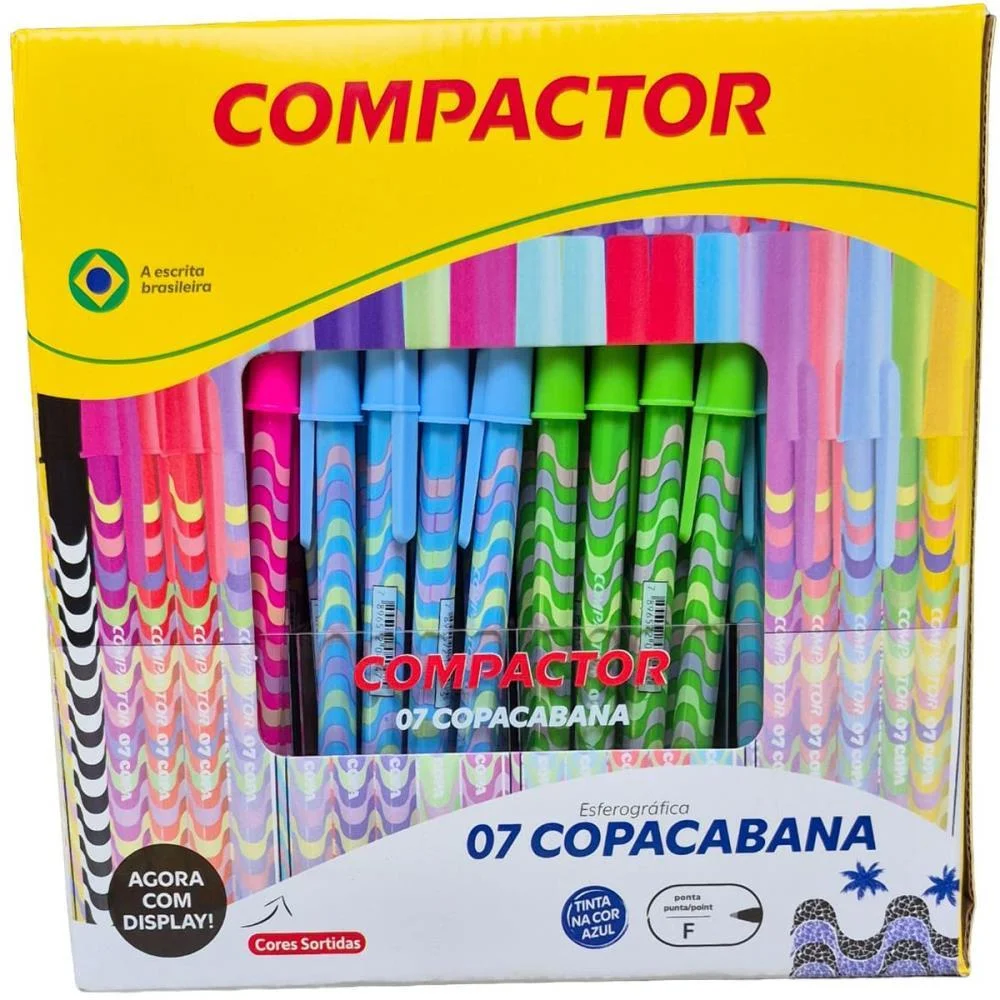 Caneta Esferografica 07 Copacabana Azul Compactor (Dp.c/192) - imagem 2