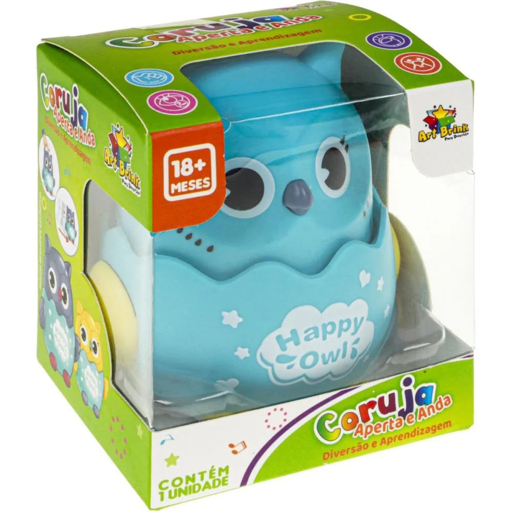 Brinquedo Para Bebe Coruja Aperta E Anda Art Brink (Unidade) - imagem 8