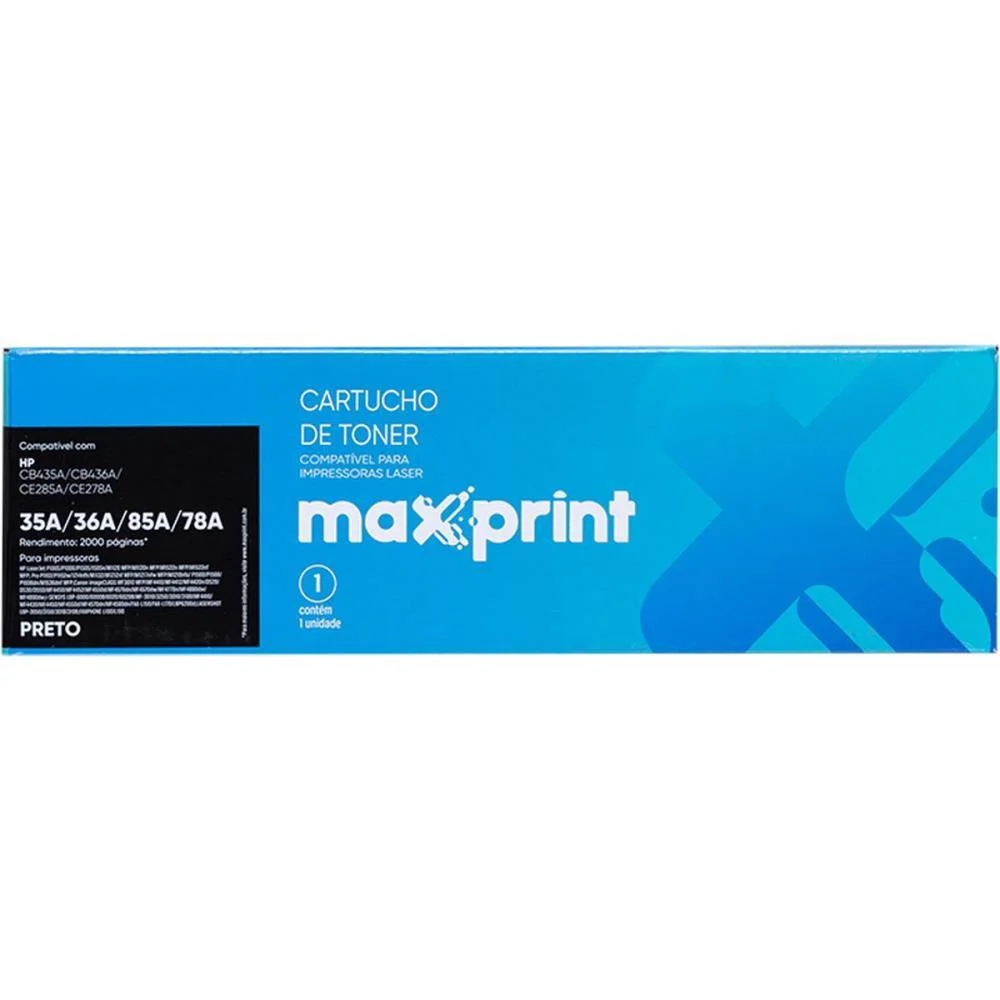 Cartucho De Toner Comp. Hp Pto. Universal 35A/36A/85A Maxprint (Unidade) - imagem 4