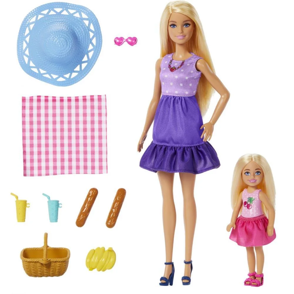 Barbie Family Malibu E Chelsea Cj Piquenique Mattel (Unidade) - imagem 3