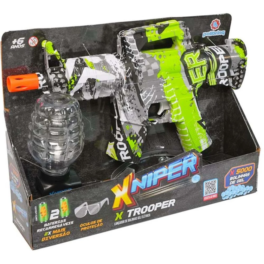 Lancador Xniper C/Oculos+5Mil Bolas Gel Polibrinq (Unidade) - imagem 6