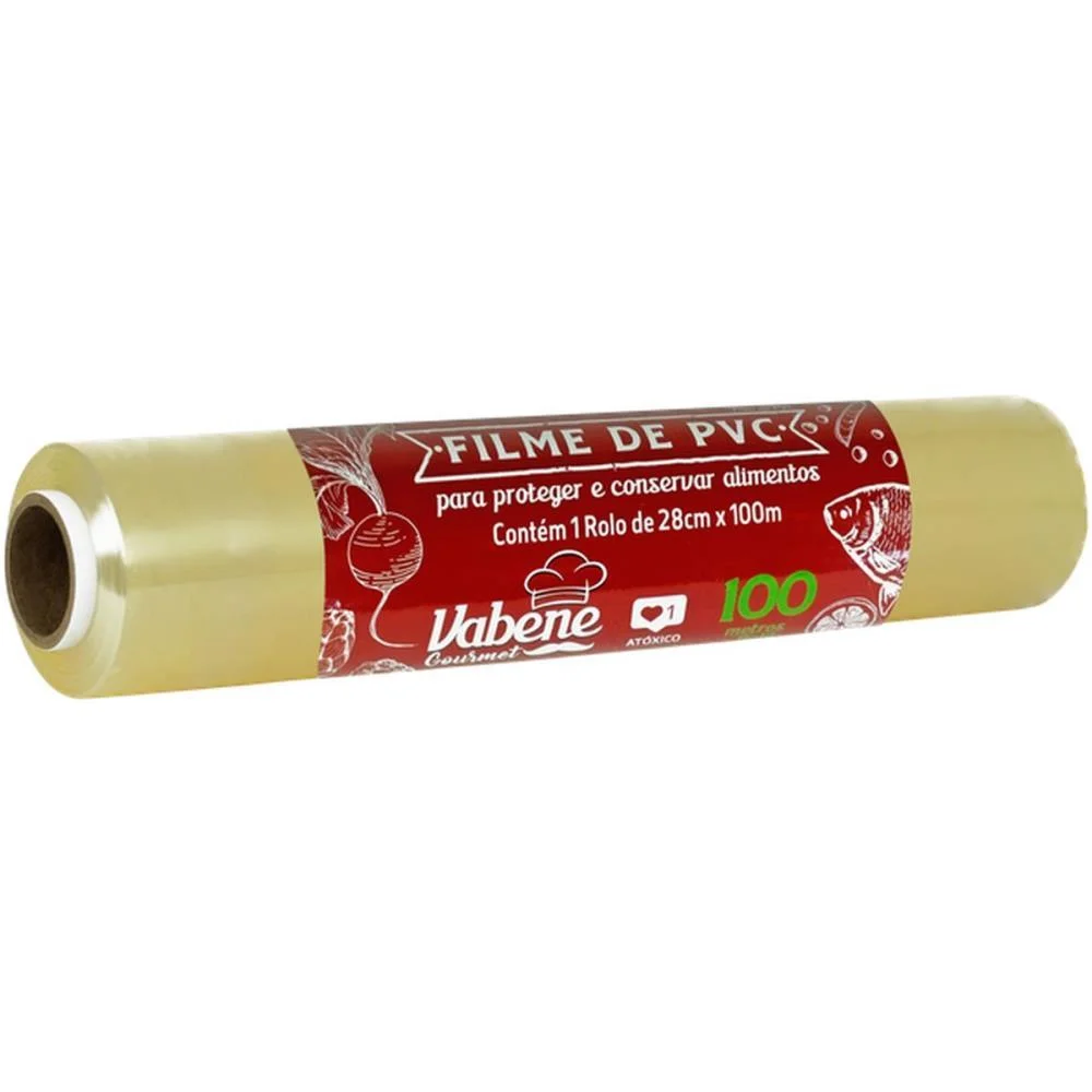 Plastico Para Alimentos Filme Pvc Refil 28Cmx100M. Vabene (Rolo) - imagem 2