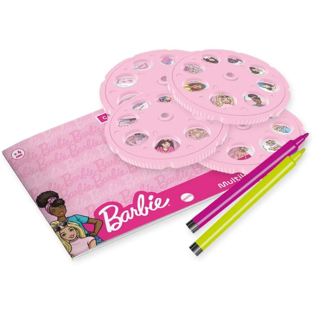 Brinquedo Para Colorir Mesa Projetora Desenho Barbie Multikids (Unidade) - imagem 4
