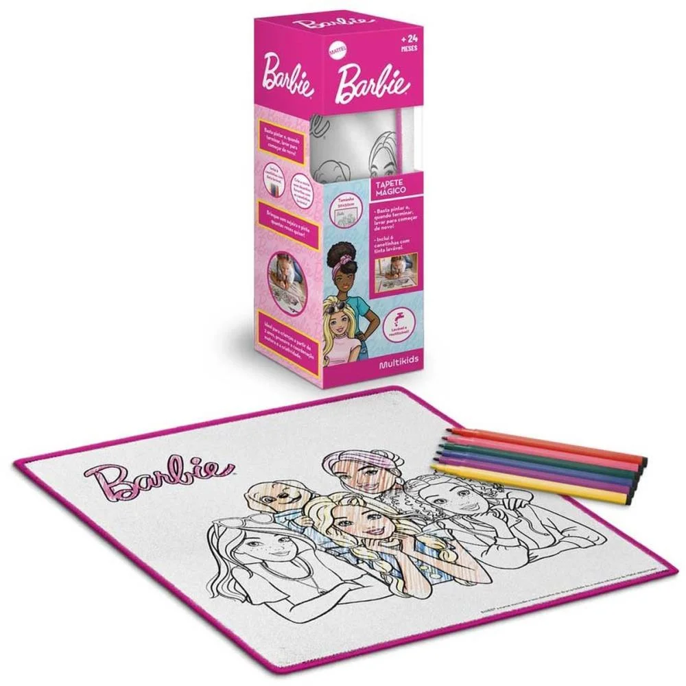 Brinquedo Para Colorir Tapete Mágico Acqua Barbie Multikids (Unidade) - imagem 2