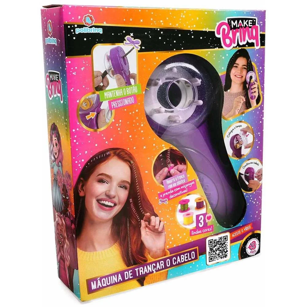 Maquiagem E Beleza Infantil Make Brinq Tranca Cabelo Polibrinq (Kit) - imagem 2